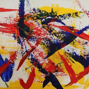 PRIMARY ABSTRACT PAINTING BY KARTER